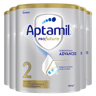 【澳洲直邮】Nutricia爱他美 Aptamil白金 2段奶粉 6桶 新包装（注：新版克重从900g降到800g）